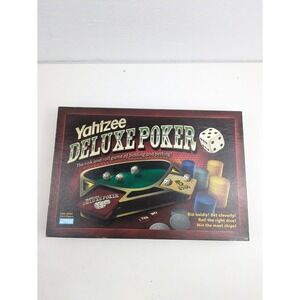 Yahtzee Deluxe Poker Dice Board Game 100% Complete Parker Brothers 2005